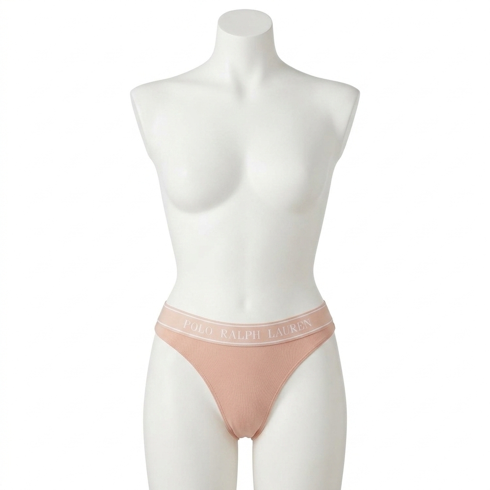 NEW POLO RALPH LAUREN essentials thong panty in clay